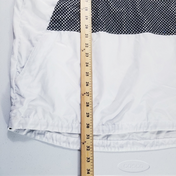 CSG Hooded Windbreaker Jacket Men Size XL White Black Vented - Picture 8 of 14